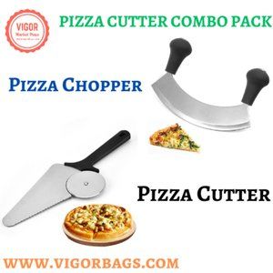 Handy Salad, Pizza Chopper & Pizza Cutter and Server Slicer Super Sharp Combo Pa